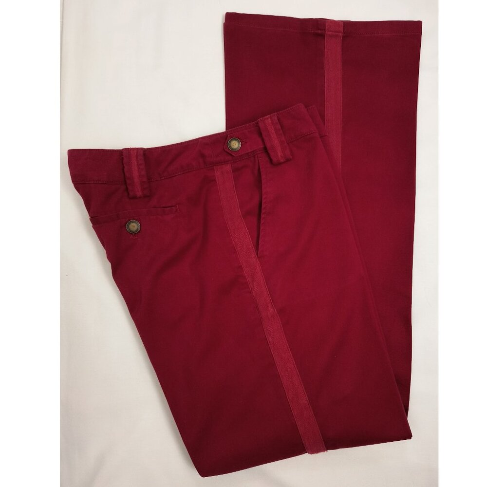 Vintage Y2K Bandolino Stretch 70s Inspired Retro Hippie Red Pants - Women's 12